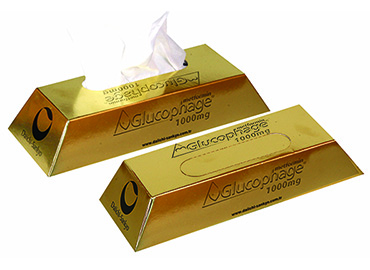 Gold Bar Tissue Box
