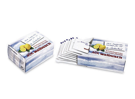 Single Sachet Wet Wipes in Carton Box 10’s