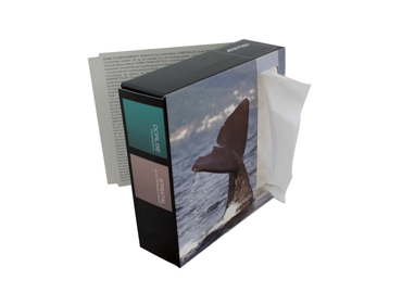 Half Cube Tissue Box With Back Flap