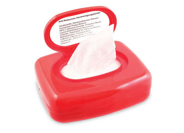 Travel Pack Wet Wipes in Plastic Box